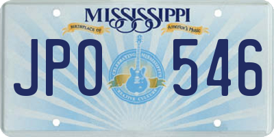 MS license plate JPO546