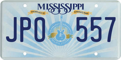 MS license plate JPO557