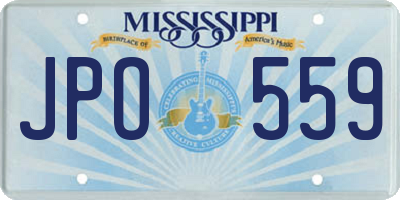 MS license plate JPO559