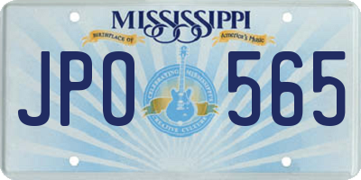 MS license plate JPO565