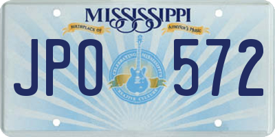 MS license plate JPO572