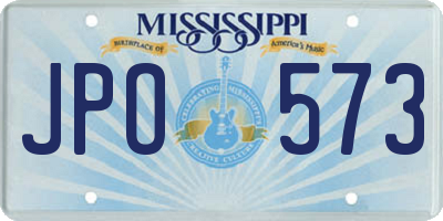 MS license plate JPO573