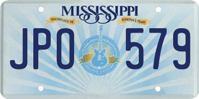 MS license plate JPO579
