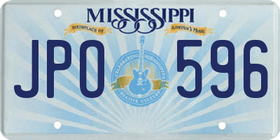 MS license plate JPO596