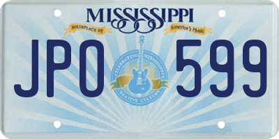 MS license plate JPO599
