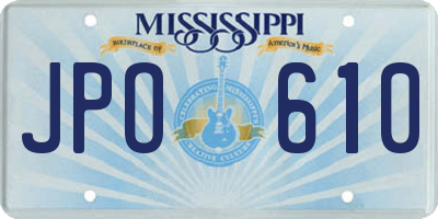 MS license plate JPO610