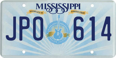 MS license plate JPO614