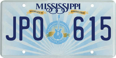 MS license plate JPO615