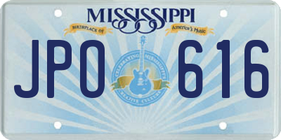 MS license plate JPO616