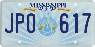 MS license plate JPO617