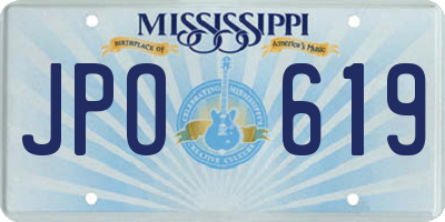 MS license plate JPO619