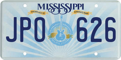 MS license plate JPO626