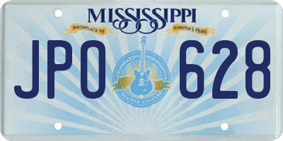 MS license plate JPO628