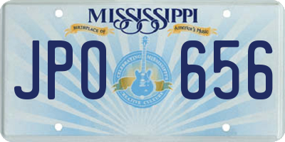 MS license plate JPO656