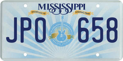 MS license plate JPO658