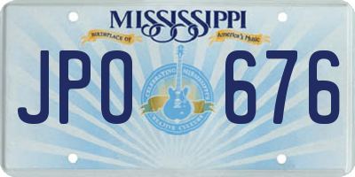 MS license plate JPO676