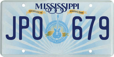 MS license plate JPO679