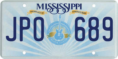 MS license plate JPO689