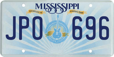 MS license plate JPO696