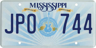 MS license plate JPO744