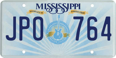 MS license plate JPO764