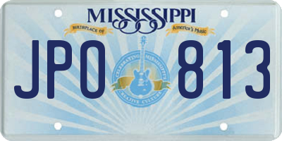 MS license plate JPO813