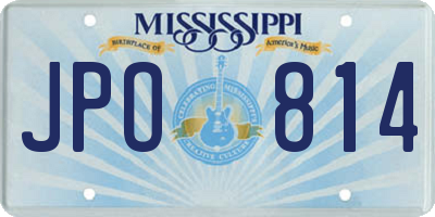 MS license plate JPO814