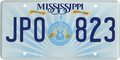 MS license plate JPO823
