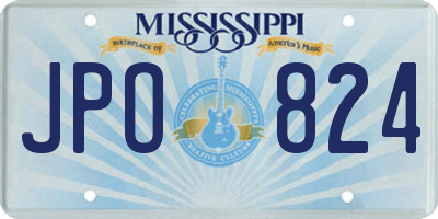 MS license plate JPO824