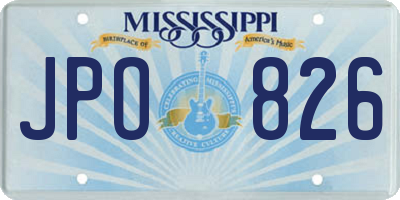 MS license plate JPO826