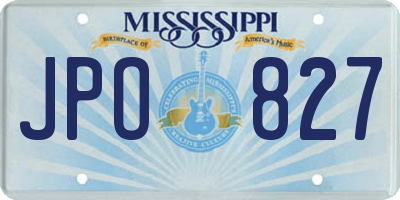 MS license plate JPO827