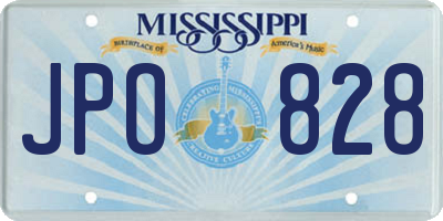 MS license plate JPO828