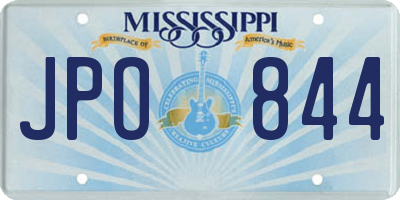 MS license plate JPO844