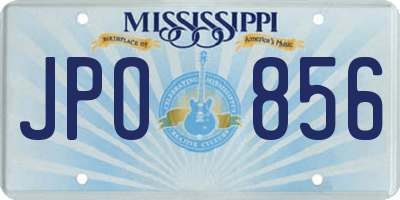 MS license plate JPO856