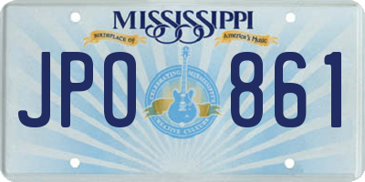 MS license plate JPO861