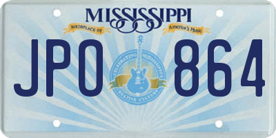 MS license plate JPO864