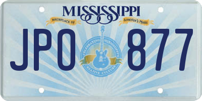 MS license plate JPO877