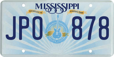 MS license plate JPO878