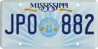 MS license plate JPO882