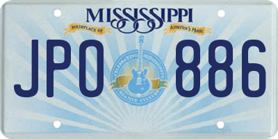 MS license plate JPO886