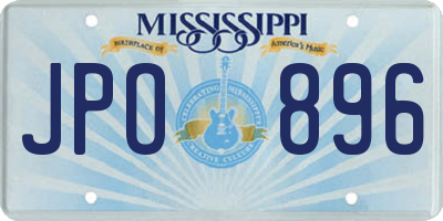 MS license plate JPO896