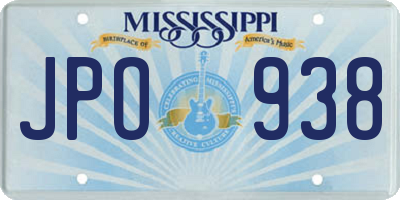 MS license plate JPO938