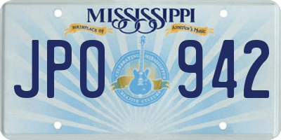 MS license plate JPO942