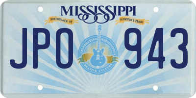 MS license plate JPO943