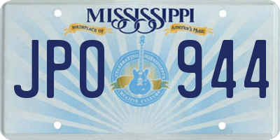 MS license plate JPO944