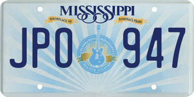 MS license plate JPO947