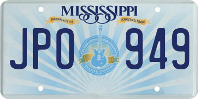 MS license plate JPO949