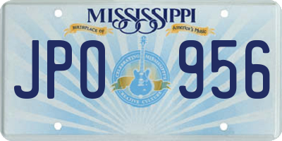 MS license plate JPO956