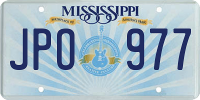 MS license plate JPO977