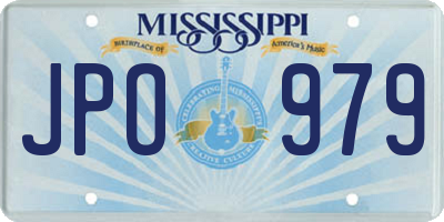 MS license plate JPO979